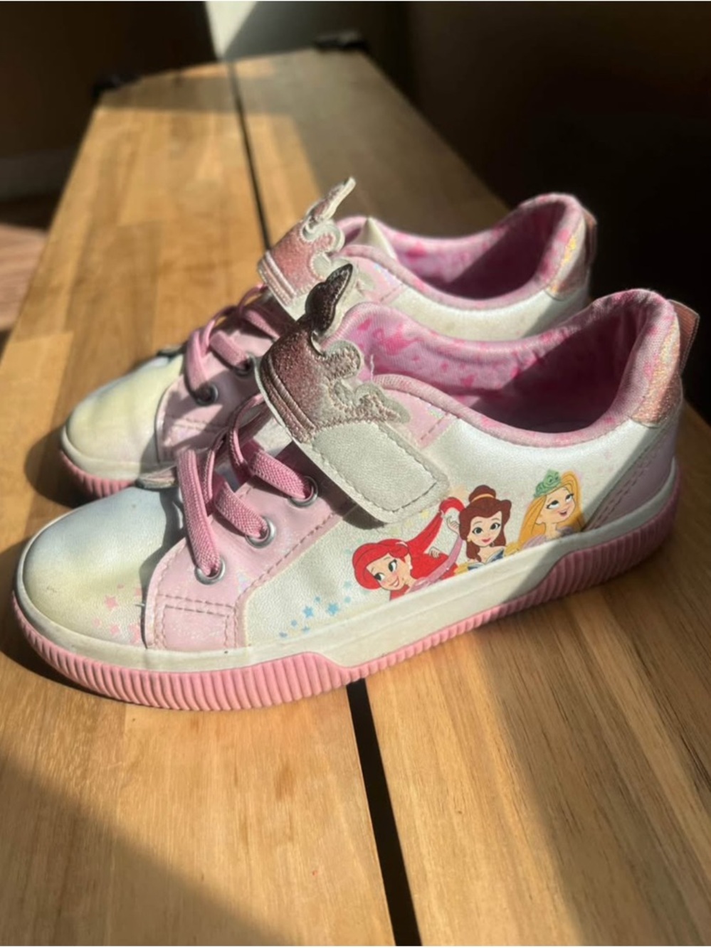 Disney Pink and White Princess Low-Top Sneakers